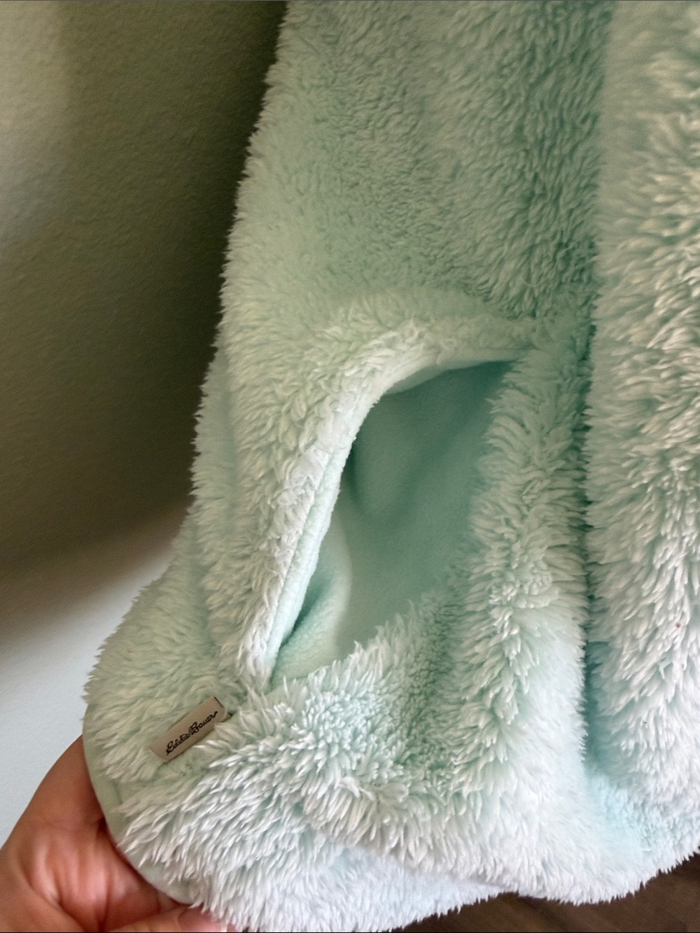 Eddie Bauer Soft Plush Zip Vest in Light Mint - Picture 6 of 8